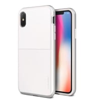 VRS iPhone X ile Uyumlu High Pro Shield Kılıf White with Silver