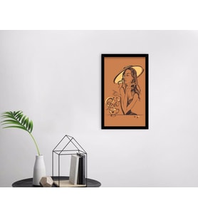 BK Home Coffee Tasarımlı Dekoratif Ahşap Siyah Çerçeveli Tablo-11