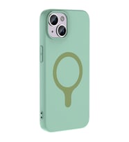 iPhone 14 / İphone 13 Kılıf M-Safe Şarj Özellikli Aris Silikon Kapak Turkuaz