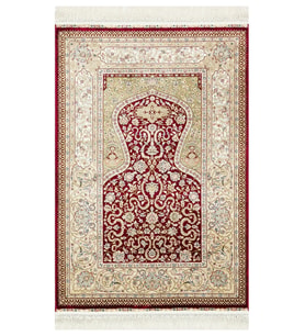 Makine Kaymaz Yıkanabilir Kırmızı Klasik Viskon Salon Halısı Mutfak Halısı Koridor Halısı Yolluk red