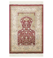 Makine Kaymaz Yıkanabilir Kırmızı Klasik Viskon Salon Halısı Mutfak Halısı Koridor Halısı Yolluk red
