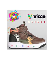 Vicco Dragus 946.B25K.435 Anatomik Taban Işıklı Erkek Çocuk Bot Kahve 24-28 (Kahverengi)