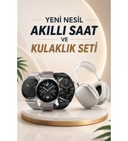 Northcity Sesli Görüşme Akıllı Saat ve Powerbank Çoklu Şarjlı Bluetooth Kulaklık Nabız Ölçer Seti