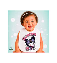 Kuromi Keten Bebek Mama Önlüğü – Yumuşak, Emici, Yıkanabilir, Özel Tasarım P118