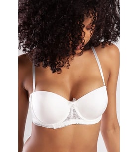 Giyim Gala Push-up Strapless Bra, Ekru Konforlu Ve Şık Sütyen, Strapless