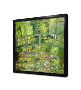 Giverny MonetNin Bahçesi Çerçeveli Cam Tablo