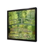 Giverny MonetNin Bahçesi Çerçeveli Cam Tablo