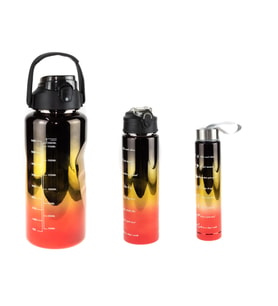 Matara Üçlü Set 2000 Ml 900 Ml 500 ML Neon Siyah
