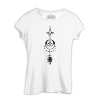 Tattoo - Moon Arrow Beyaz Kadın Tshirt