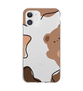 Iphone 11 Uyumlu Ayıcık Tasarımlı Şeffaf Telefon Kılıfı