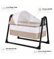 Chubby Baby Tenteli Sepet Beşik Sineklikli Sallanır Bebek Beşiği