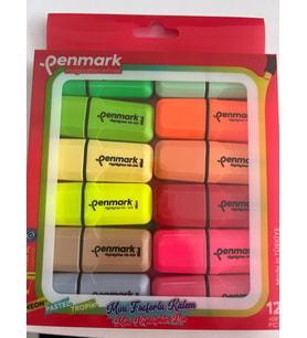 PENMARK 12'Lİ FOSFORLU KALEM SETİ (ÇokluRenk)