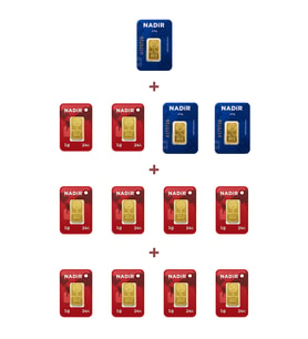 Nadir Gold 24 Ayar 17,5 Gram Külçe Altın (3 Adet 2,5 Gram Külçe Altın + 10 Adet 1 Gram Külçe Altın )