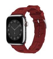 Apple Watch 38mm Uyumlu Kordon Silikon Yumuşak Esnek Metal Klipsli KRD-92 Kayış