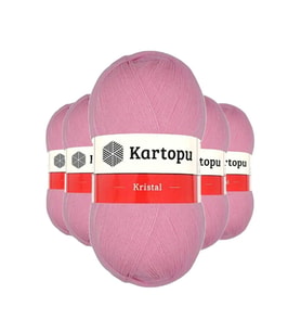 Northcity Kristal Çift Katlı El Örgü İpi Pembe K774 - 5 Adet İnce Akrilik Örgü İpi