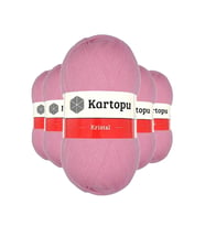 Northcity Kristal Çift Katlı El Örgü İpi Pembe K774 - 5 Adet İnce Akrilik Örgü İpi