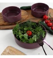Mor Stackable Salata/Çerez Seti 3 Parça