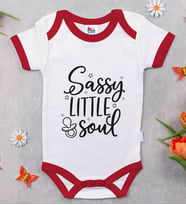 BK Kids Sassy Little Soul Tasarımlı Kırmızı Bebek Body Zıbın-1