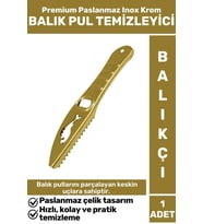 Premium Yüksek Kaliteli Dayanıklı Paslanmaz Inox Krom Balıkçı Avcı BALIK PULU TEMİZLEYİCİ