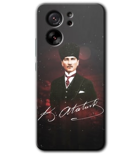 Xiaomi Mi 13T Pro Kılıf HD Desen Baskılı Arka Kapak - Kemal Atatürk
