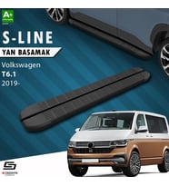 S-Dizayn VW Transporter T6.1 Kısa Şase S-Line Siyah Yan Basamak 213 Cm 2019-2025 A+ Kalite