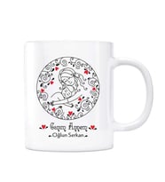 Anneler Gününe Özel Kupa Bardak - Anne Oğul Desen Siyah