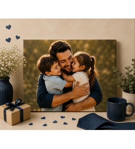 Kişiye Özel Fotoğraflı Kanvas Tablo 70x100 cm Dev Boy Duvar Tablosu – Sevgiliye, Aileye & Ev Hediyesi , Babalar Günü