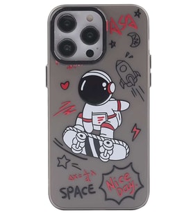 iPhone 14 Pro Kılıf Prada Desenli Kapak - Prada Siyah - 1