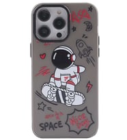 iPhone 14 Pro Kılıf Prada Desenli Kapak - Prada Siyah - 1