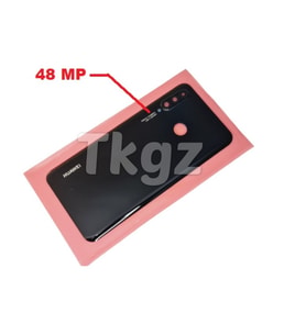 Tkgz Huawei Uyumlu P30 Lite Arka Pil Batarya Kapağı ( Kamera Lensli 48 MP) SİYAH