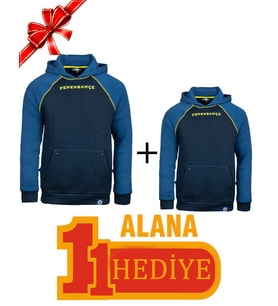 Fenerbahçe Orijinal Lacivert Kapüşonlu Sweat 1 Alana 1 Hediye