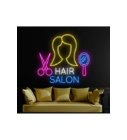 HAIR SALON Yazılı ve Şekilli Neon Tabela