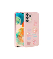 Samsung Galaxy A13 4G Uyumlu Kılıf Kabartma Figürlü Parlak Zore Toys Silikon Kapak
