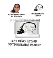 İtalyan Çelik Bileklik Charmı Fotoğraf Baskılı Charm 1 Adet İstediğiniz Fotoğraf Charma Yapılır
