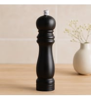 Siyah Ahşap Tuz ve Baharat Öğütücü - Büyük (Ø4.5 cm x 19.5 cm)