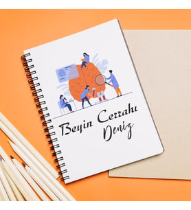 Beyin Cerrahı Tasarımlı Defter Kişiye Özel