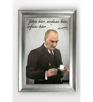 Gümüş Çerçeveli Atatürk Tablo a467