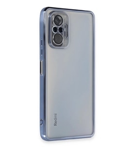 Newface Xiaomi Redmi Note 10 Pro Kılıf Razer Lensli Silikon - Açık Mavi
