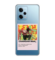 Redmi Note 12 Pro 5G Uyumlu Chainsaw Man Anime Desenli Şeffaf Telefon Kılıfı