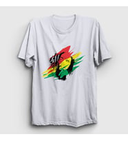 Presmono Unisex Beyaz Think Bob Marley T-Shirt 265873tt