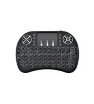Tv Box Ps3 Uyumlu Kablosuz Dokunmatik Işıklı Şarjlı Touchpadli Mini Q Klavye