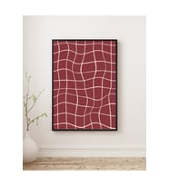 Tablo  Ahşap Çerçeveli Tablo  Çerçeveli Poster  Bordo Renkli Soyut Tablo Soyut,Minimal Tablo (Karışık)