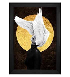 Kadın Motifli Kanvas Tablo 50 x 70 cm Siyah Çerçeve