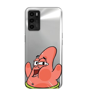 Oppo A16 Uyumlu Patrick Star Desenli Şeffaf Telefon Kılıfı