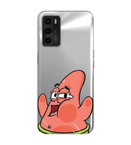 Oppo A16 Uyumlu Patrick Star Desenli Şeffaf Telefon Kılıfı