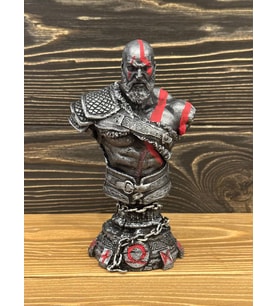 God Of War Kratos Gümüş Eskitme Mini Boy Polyester Figür