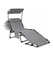 KingCamp Magnolia B10 Plus Hands-Free Premium 7 Kademeli Katlanır Şezlong Grey (Gri)