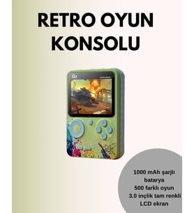 Northcity TV Bağlantılı 500 Oyunlu Mini Gameboy Konsol - Retro Dönüşüm Eğlencesi