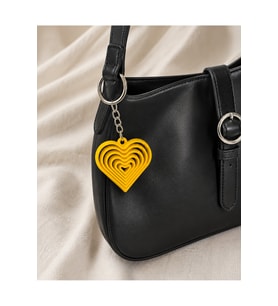 3Dmarketi Sarı Kalp Anahtarlık Charm