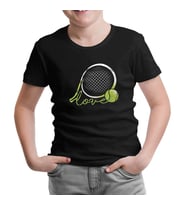 Tenis - Love the Ball Siyah Çocuk Tshirt
